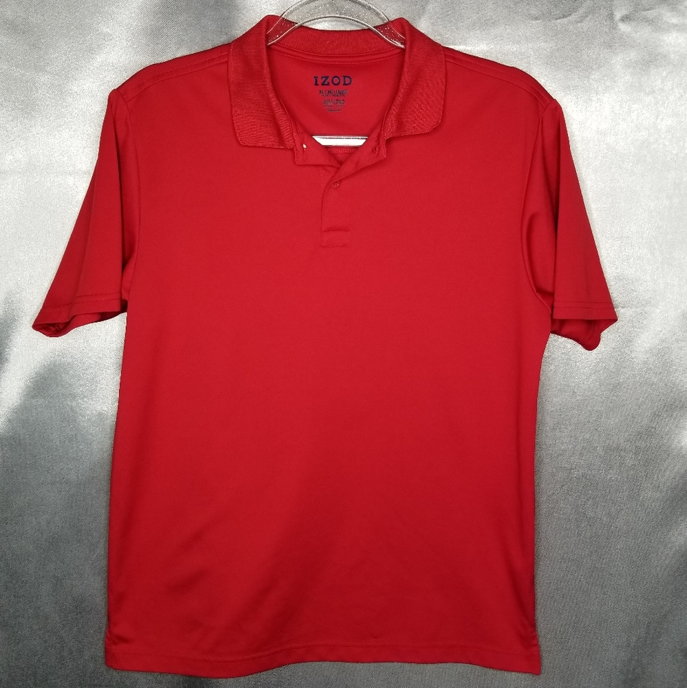 ❤ Boys IZOD Red Performance Polo XL 18/20 Husky